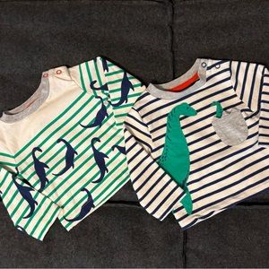 Baby Boden 0-3 Month Long Sleeve Dinosaur Bundle